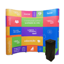 Painel Pantográfico P1 3x3 Curvo Completo – Estrutura e Impressão de Alto Impacto