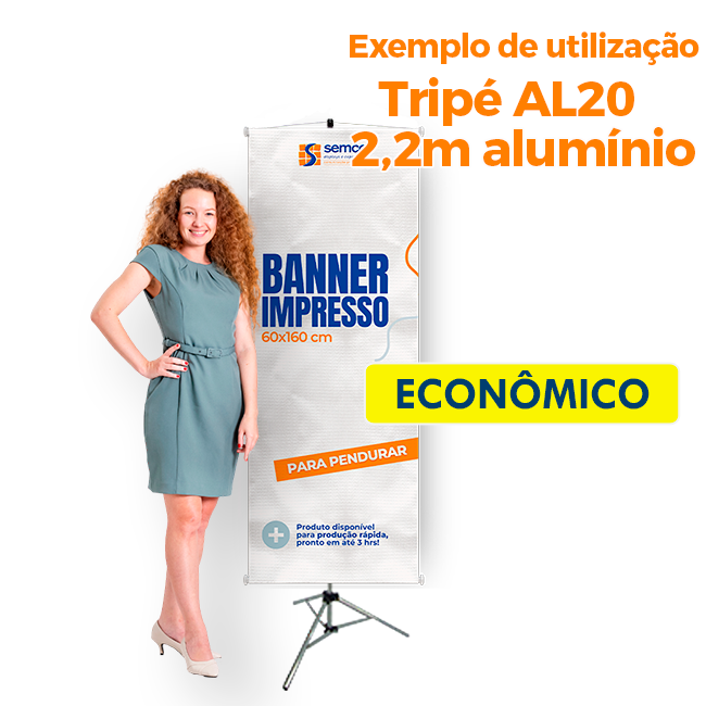 Tripé para Banner 2,20m - ECONÔMICO