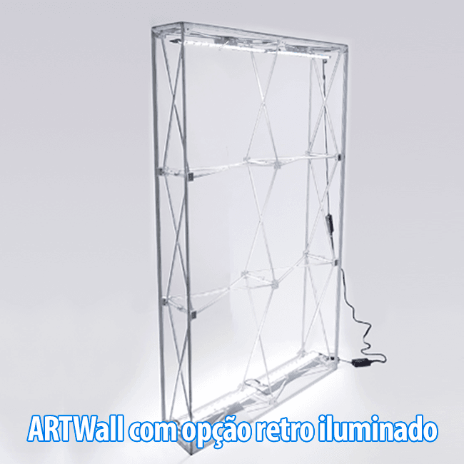 Painel em Tecido Iluminado LED 150x230 – Visual Impactante e Iluminação Uniforme