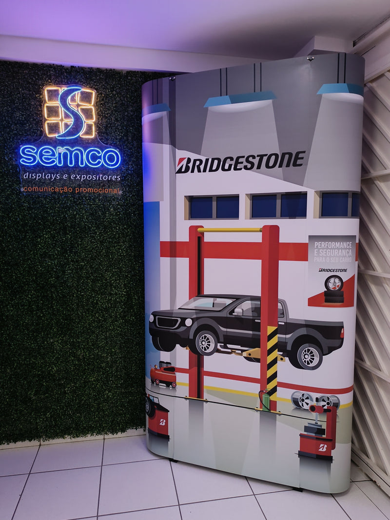 Painel Pantográfico P1 1x3 Reto Completo – Estrutura e Impressão para Divulgação Profissional