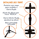 Tripé para Dois Banners 1,80m em Ferro – Garras Duplas e Alta Estabilidade