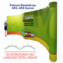 Painel Pantográfico P1 4x3(2) Curvo Completo – Estrutura Modular e Impressão para Máximo Impacto