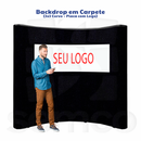 Painel Pantográfico P1 3x3 Curvo Carpete Completo – Estrutura e Revestimento para Comunicação Profissional