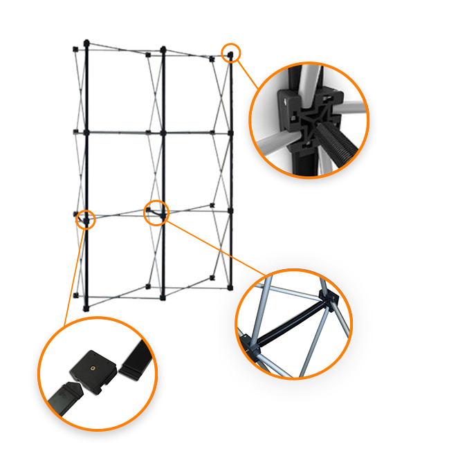 Painel Pantográfico P1 2x3 Reto Completo – Estrutura e Impressão para Divulgação Profissional