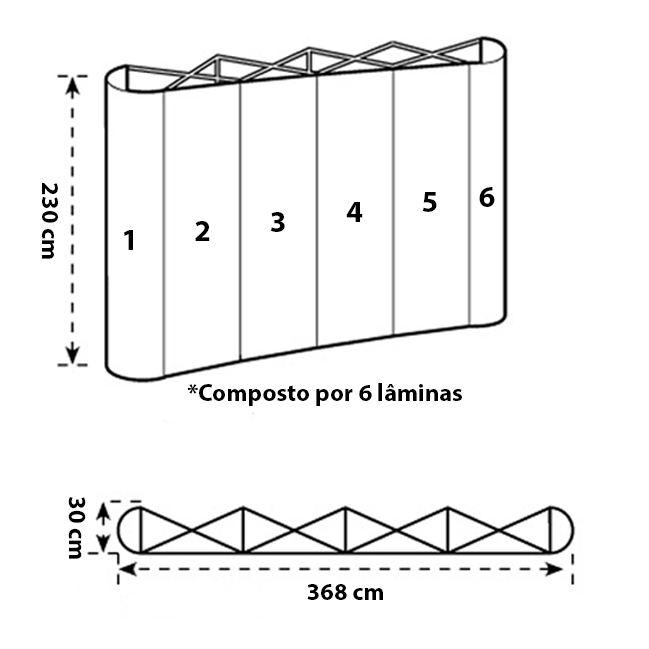 Painel Pantográfico P1 4x3 Reto Completo – Estrutura Ampla e Impressão de Alta Qualidade