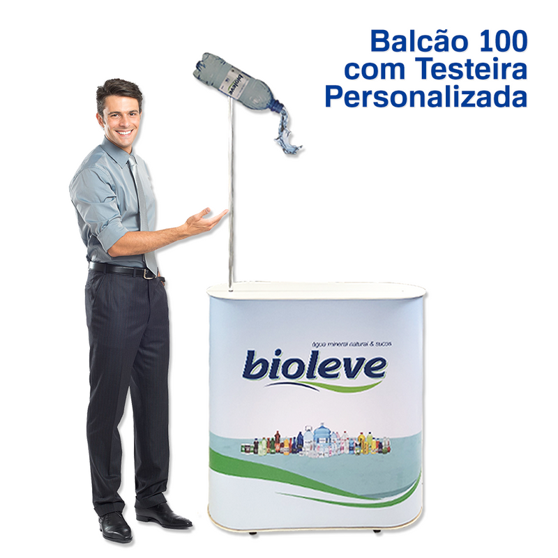 Balcão Promocional 100 CT – Estrutura Reforçada e Amplo Espaço para Divulgação