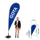 Wind Banner 350 – Bandeira Promocional em Poliéster Dupla Face com Base e Haste de Fibra