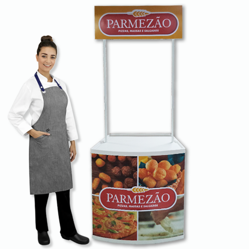 Balcão de PVC Modelo 80C – Leve, Resistente e Perfeito para Eventos e Promoções