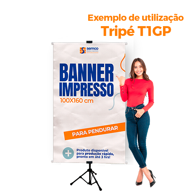 Tripé para Banner 2,70m Sofisticado Pesado com Garras – Máxima Estabilidade e Fixação Profissional