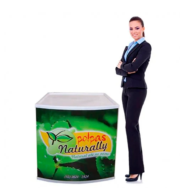 Balcão de PVC Modelo 80D – Portátil, Resistente e Ideal para Feiras, Eventos e Promoções
