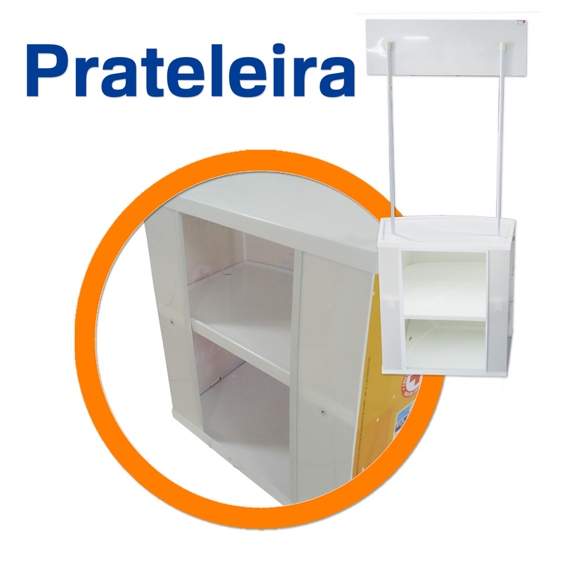 Balcão de PVC Modelo 80C – Leve, Resistente e Perfeito para Eventos e Promoções