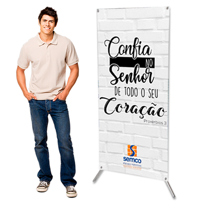 Porta Banner XFibra 60a80L X 160a180A (cm)