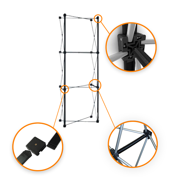 Painel Pantográfico P1 1x3 Reto Completo – Estrutura e Impressão para Divulgação Profissional