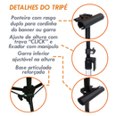 Tripé para Banner 2,70m Sofisticado Pesado com Garras – Máxima Estabilidade e Fixação Profissional