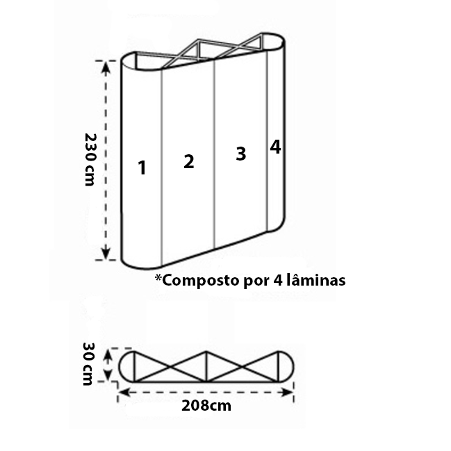 Painel Pantográfico P1 2x3 Reto Completo – Estrutura e Impressão para Divulgação Profissional