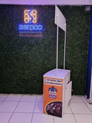 Balcão de PVC Modelo 80B – Portátil, Resistente e Ideal para Feiras e Ações Promocionais