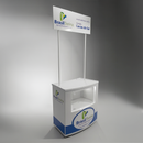 Balcão PVC 80F com Visor - vista lateral