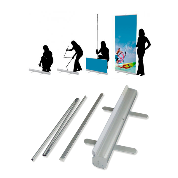 Porta Banner Roll Up 60x160cm Premium | Suporte Retrátil Portátil para Feiras e Eventos✅