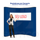 Painel Pantográfico P1 3x3 Curvo Carpete Completo – Estrutura e Revestimento para Comunicação Profissional