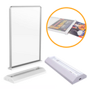 Display de mesa LED A5 compacto recarregável dupla face iluminado