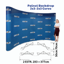 Painel Pantográfico P1 2x3(2) Curvo Completo – Estrutura Modular e Impressão de Alto Impacto