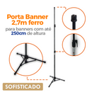 Tripé para Banner 2,70m Sofisticado – Suporte Profissional, Ajustável e Elegante