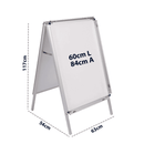 Suporte para Cartaz Tipo Cavalete A1 Dupla Face – Exposição Prática e Visibilidade em Ambos os Lados