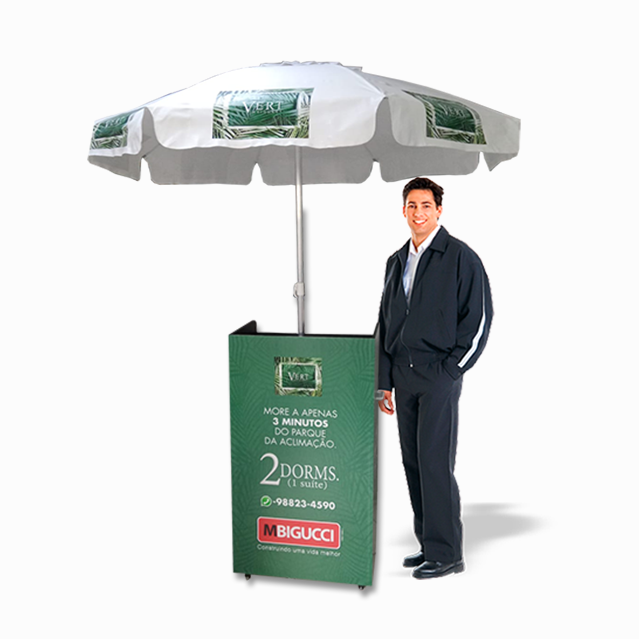Balcão Valet com Ombrelone – Estrutura Resistente e Profissional para Atendimento