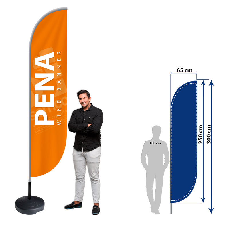 Wind Banner 300 – Impacto Visual Gigante para sua Divulgação