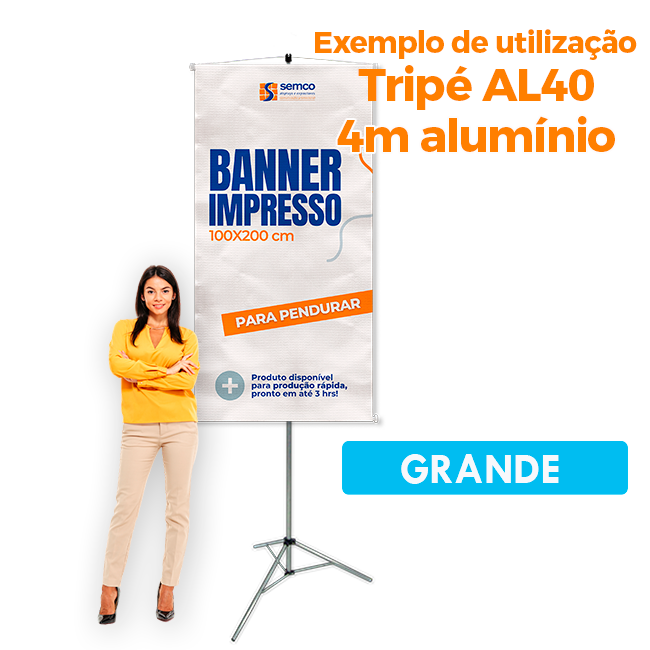 Tripé para Banner 4,0m Grande – Impacto Máximo e Estrutura Reforçada