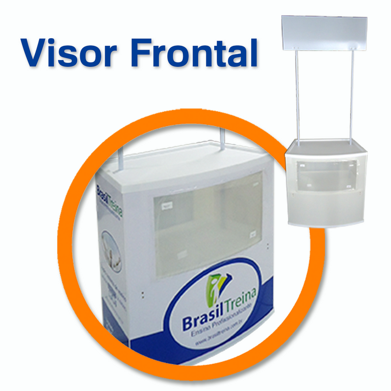 Balcão de PVC Modelo 80F com Visor – Funcionalidade e Destaque para Feiras e Eventos