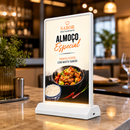 Display de Mesa LED A5 Compacto Recarregável