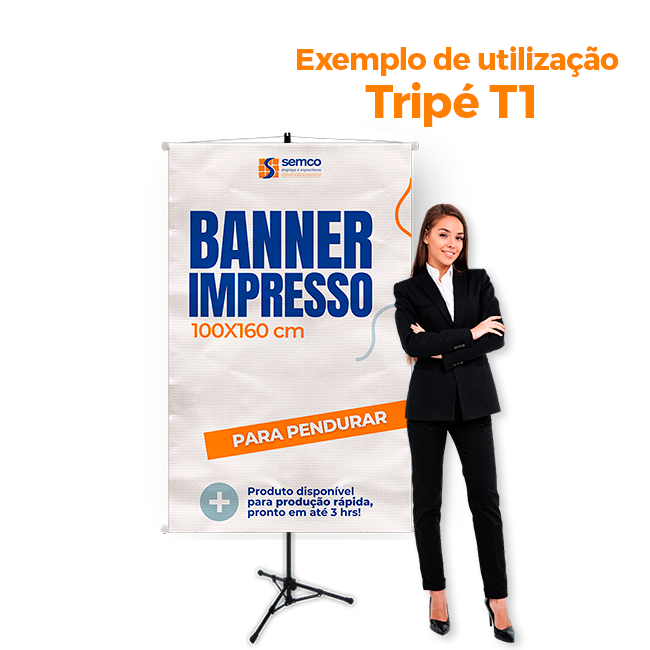 Tripé para Banner 2,70m Sofisticado – Suporte Profissional, Ajustável e Elegante
