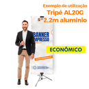 Tripé para Banner 2,20m Econômico com Garras – Suporte Ajustável e Fixação Segura