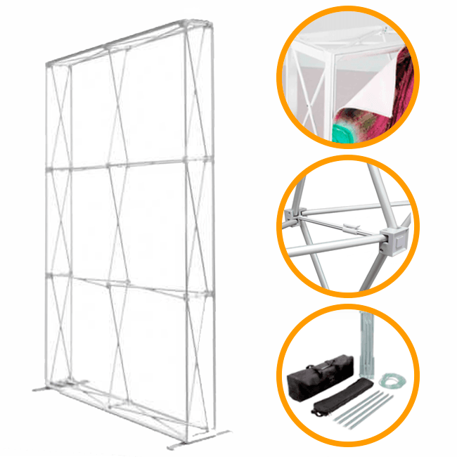 Painel em Tecido Iluminado LED 150x230 – Visual Impactante e Iluminação Uniforme
