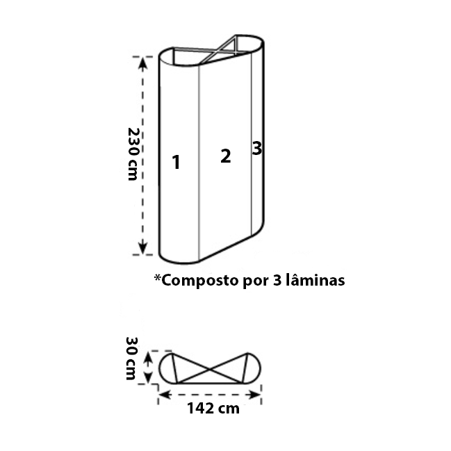 Painel Pantográfico P1 1x3 Reto Completo – Estrutura e Impressão para Divulgação Profissional